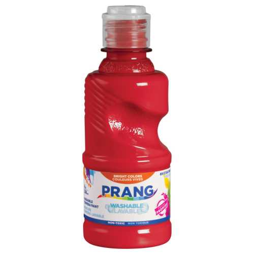 Washable Tempera Paint, 8 oz, Red