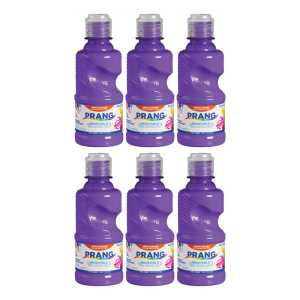 Washable Tempera Paint, 8 oz Bottle, Violet, Set of 6