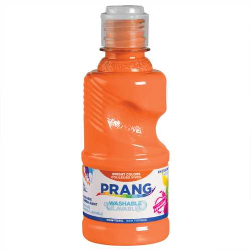 Washable Tempera Paint, 8 oz, Orange