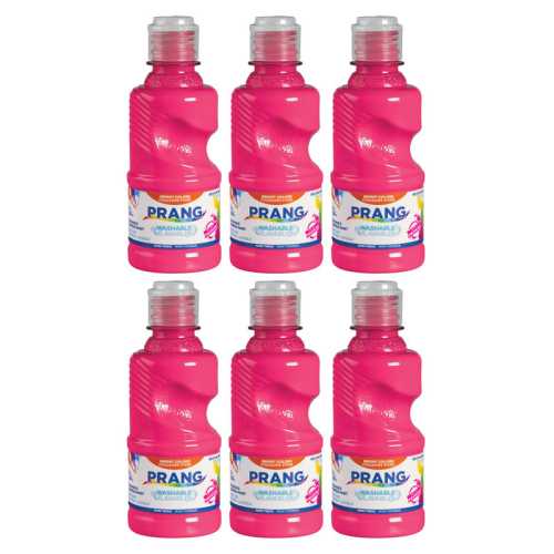 Washable Tempera Paint, 8 oz Bottle, Magenta, Set of 6