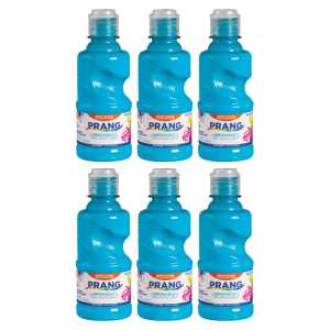 Washable Tempera Paint, 8 oz Bottle, Turquoise, Set of 6