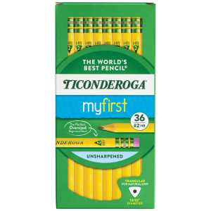 My First Tri-Write Primary Size No. 2 Pencils with Eraser, Box of 36