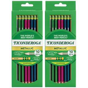 Metallic #2 HB Pencils, 10 Count, 2 Pack