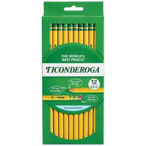Wooden #2 Pencils, Yellow, Pre-Sharpened, 12 Count