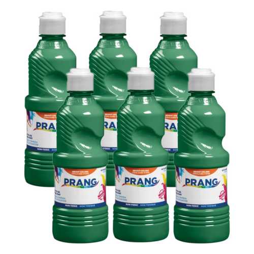 Ready-to-Use Tempera Paint, Green, 16 oz, Pack of 6