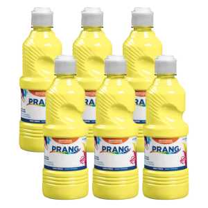 Ready-to-Use Tempera Paint, Yellow, 16 oz, Pack of 6
