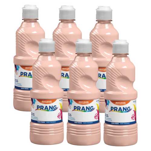 Ready-to-Use Tempera Paint, Peach, 16 oz, Pack of 6