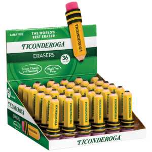 Pencil Shaped Erasers, Pack of 36