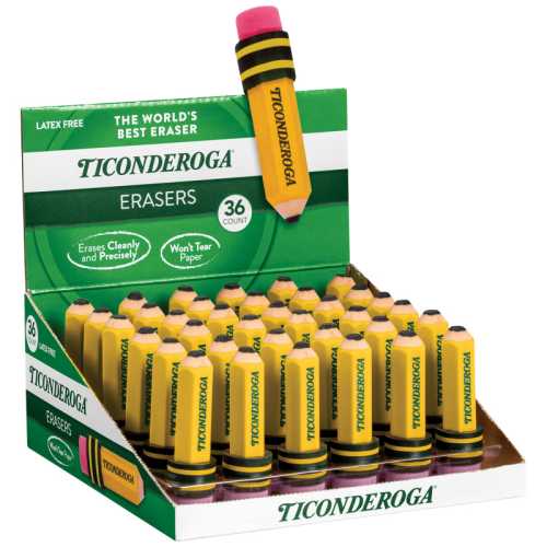 Pencil Shaped Erasers, Pack of 36