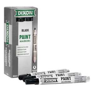 Medium Tip Paint Markers, Black, 12 Count