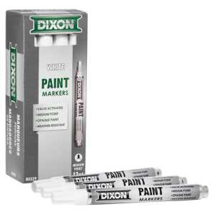 Medium Tip Paint Markers, White, 12 Count