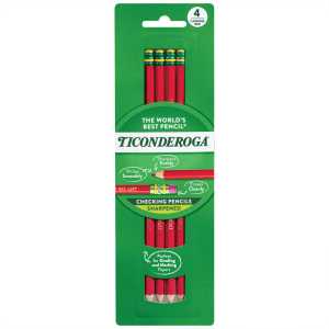 Crimson Red Erasable Checking Pencils, 4 Count