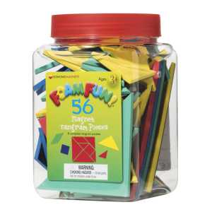 Foam Fun!&trade; Magnet Tangrams Pieces, Pack of 56