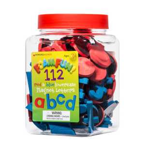 Foam Fun Lowercase Red & Blue Magnet Letters, Set of 112