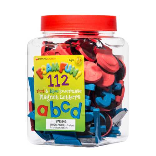 Foam Fun Lowercase Red & Blue Magnet Letters, Set of 112