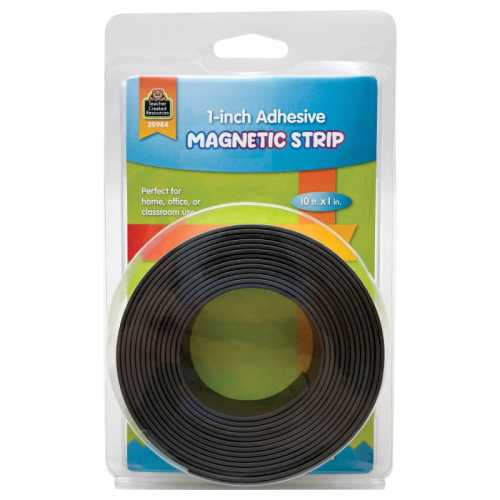Adhesive Magnet Strip Roll, 1 in x 10 ft
