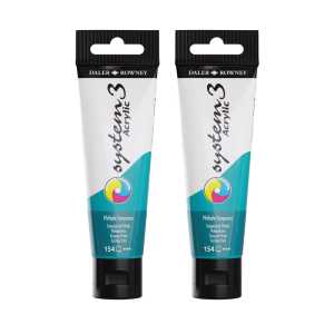 System3 Acrylic Paint, Phthalo Turquoise, 59 mL, Pack of 2