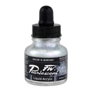 FW Acrylic Ink, Pearlescent Silver Pearl, 29.5 mL