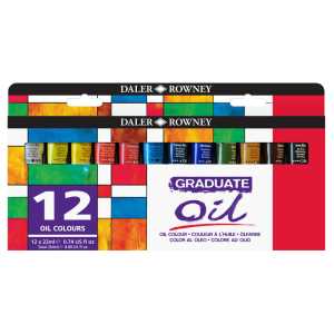 Graduate Oil Paint Set, Assorted Colors, 22ml, 12 Pieces