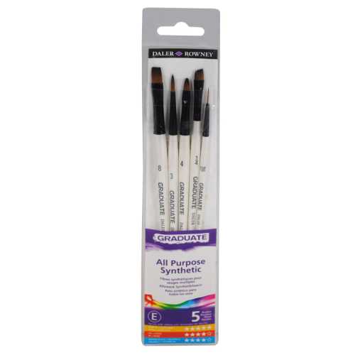 Graduate All Purpose Selection Brush Set, Synthetic, 5 Pieces