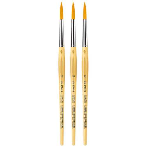 JUNIOR Synthetics Student Brush, Synthetic, Tempera, Round, Series 303, Size 10, Pack of 3