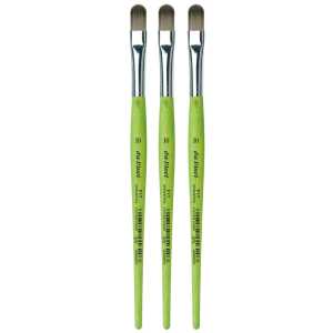 FIT Synthetics Student Brush, Synthetic, Acrylic & Tempera, Filbert, Series 375, Size 10, Pack of 3