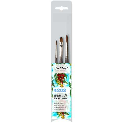 COLINEO Synthetic Red Sable, Gouache, 3 Brush Set