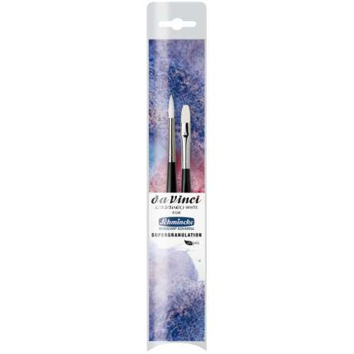 CASANEO White for Schmincke Horadam, Synthetic, Watercolor, Series 5391, 2 Brush Set