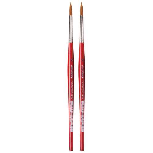 COSMOTOP-SPIN Silkpainting Brush, Synthetic, Watercolor, Round, Size 5, Pack of 2