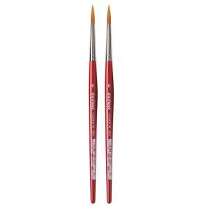 COSMOTOP-SPIN Silkpainting Brush, Synthetic, Watercolor, Round, Size 6, Pack of 2
