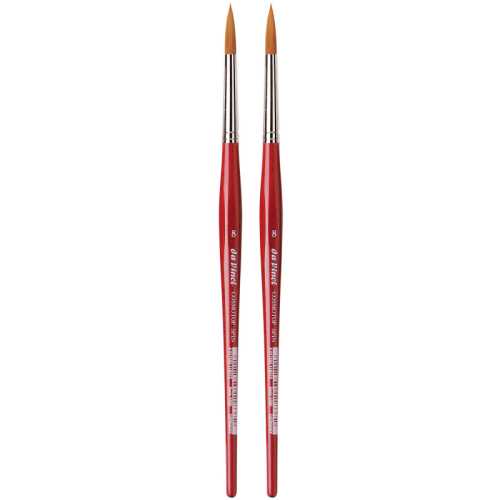 COSMOTOP-SPIN Silkpainting Brush, Synthetic, Watercolor, Round, Size 8, Pack of 2