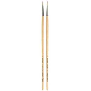 TOP-ACRYL White Brush, Synthetic, Acrylic & Oil, Round, Series 7782, Size 6, Pack of 2
