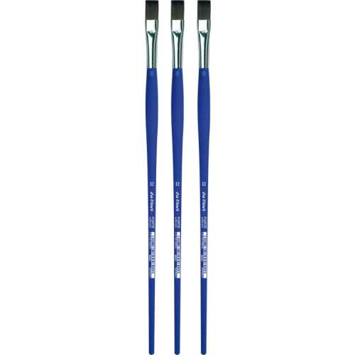 FORTE-Acrylics Student Brush, Synthetic, Acrylic & Oil, Flat, Series 8640, Size 12, Pack of 3