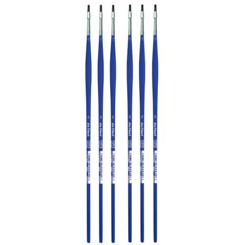 FORTE-Acrylics Student Brush, Synthetic, Acrylic & Oil, Flat, Series 8640, Size 2, Pack of 6