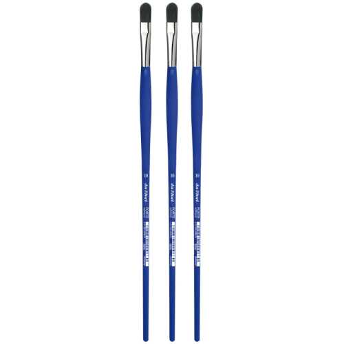 FORTE-Acrylics Student Brush, Synthetic, Acrylic & Oil, Filbert, Series 8650, Size 10, Pack of 3