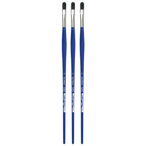 FORTE-Acrylics Student Brush, Synthetic, Acrylic & Oil, Filbert, Series 8650, Size 8, Pack of 3