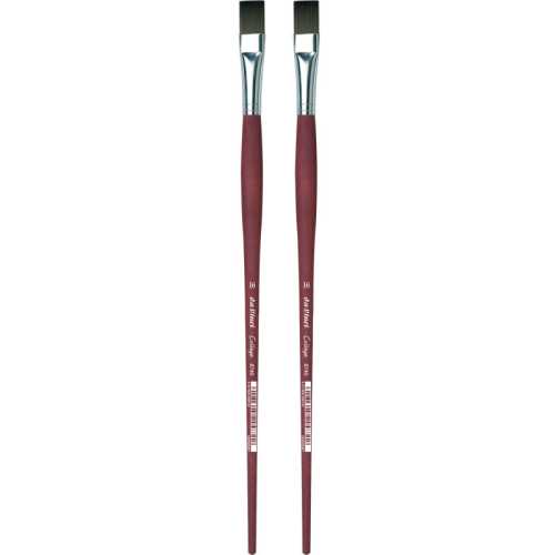 COLLEGE Student Brush, Synthetic, Acrylic & Oil, Flat, Series 8740, Size 16, Pack of 2