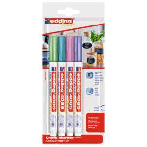 4085 Series Chalk Marker, Metallic Colors, Set of 4
