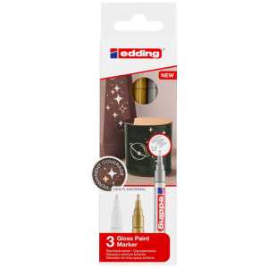 751 Series Gloss Paint Marker, Metallic Colors, Set of 3