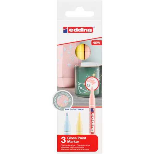 751 Series Gloss Paint Marker, Pastel Colors, Set of 3