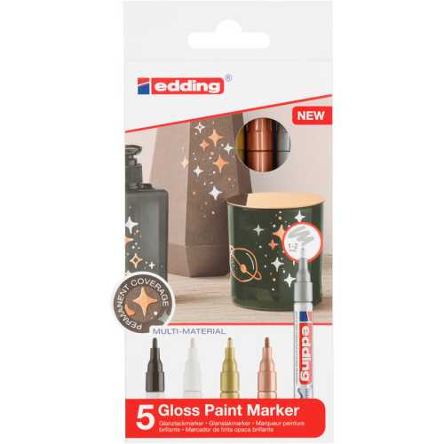 751 Series Gloss Paint Marker, Metallic Colors, Set of 5