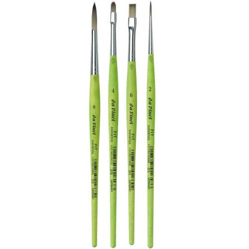 Mixed Media Synthetic Brush Set 1, 4 Pieces