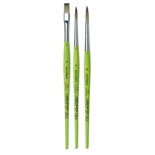 Mixed Media Synthetic Brush Set 2, 3 Pieces