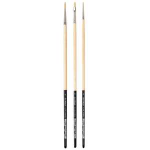 Oil Painting Synthetic Hog Bristle Brush Set 1, 3 Pieces