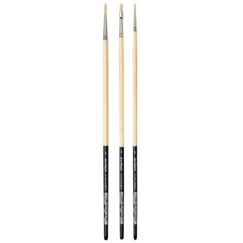 Oil Painting Synthetic Hog Bristle Brush Set 1, 3 Pieces
