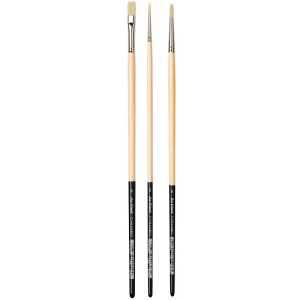 Oil Painting Synthetic Hog Bristle Brush Set 2, 3 Pieces