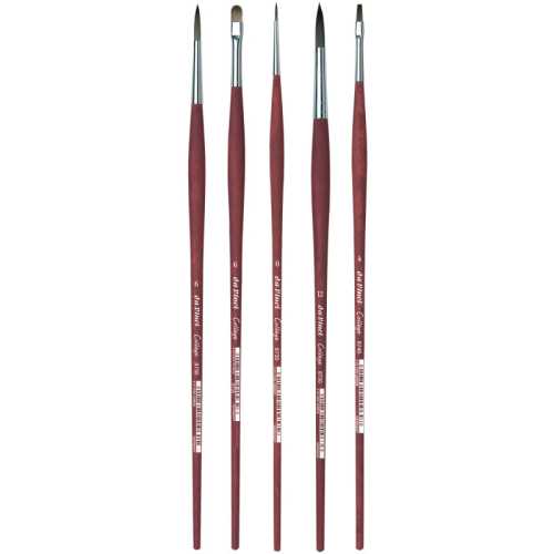 Oil & Acrylic Synthetic Brush Set 1, 5 Pieces