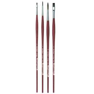 Oil & Acrylic Synthetic Brush Set 2, 4 Pieces