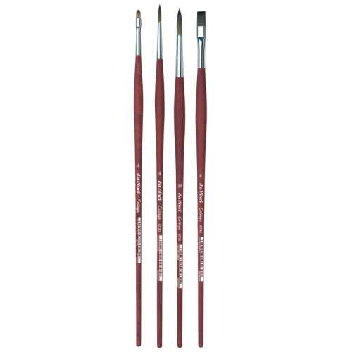 Oil & Acrylic Synthetic Brush Set 2, 4 Pieces