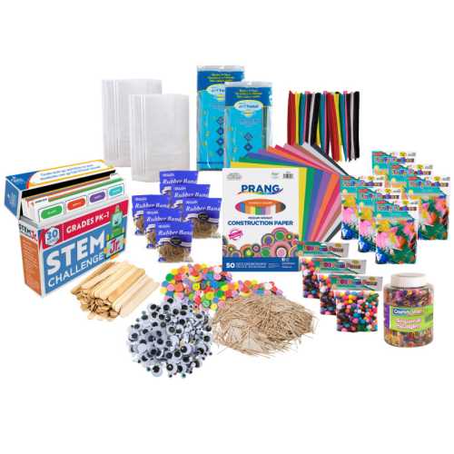 STEM Challenge Jr. Learning Cards & Supply Kit, Grades PK-1